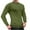 Army Green, variant on Men's Crew Neck Sweatshirts Waffle Round Neck Sweatshirt With Pullover Solid Color Long Sleeved Hoodless Tops