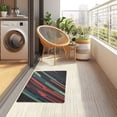 thumbnail image 4 of Yayeee Doormat for Inside 20"x32" Absorbent Low-Profile Washable Non-Slip Rubber Backed Entryway Rug, Red Abstract Lines, 4 of 8