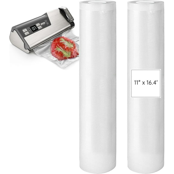 Vacuum Sealer Rolls Bags Compatible with Mesliese Vacuum Sealer Machine, 2 Packs 11" x 16.4' Commercial Grade, BPA Free Food Vac Bags for Food Storage, Sous Vide