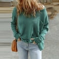 thumbnail image 4 of Gibobby SuéTer Para Mujeres Suéter de punto con hombros descubiertos de Color sólido Simple a la moda para mujer(Verde,G), 4 of 6