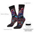 thumbnail image 4 of Pofeuu Artistic Colorful Bird Print Crew Socks, Adult Running Hiking Socks for Youth and Adult, 4 of 6