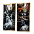 thumbnail image 3 of Designart "Cascades Dancing in the Waterfall II" Waterfall Framed Wall Art Set Of 2 - Grey Landscapes Framed Wall Art Set Of 2, 3 of 7