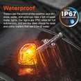 thumbnail image 5 of 2pc 5" DOT Amber/Red LED Clearance Marker Fender Light Set for Trailer Hauler, 5 of 8