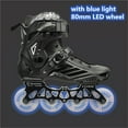 thumbnail image 4 of Chaussures de Skate LED 80mm pour Roller en Ligne FSK Slalom Blanc Rouge Bleu Rose Coloré Flash 4 Roues / 3 Vitesses, 4 of 5