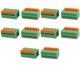 thumbnail image 1 of Bloque de terminales de resorte verde de 9 pines KF141V 150V 2A 2.54mm para montaje en PCB de 10 piezas, 1 of 3