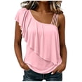 thumbnail image 2 of Neewe Womens Classic Plain Off the Shoulder Tops Oversized Summer Spring T-Shirts 2026 Daily Outfits, 2 of 8