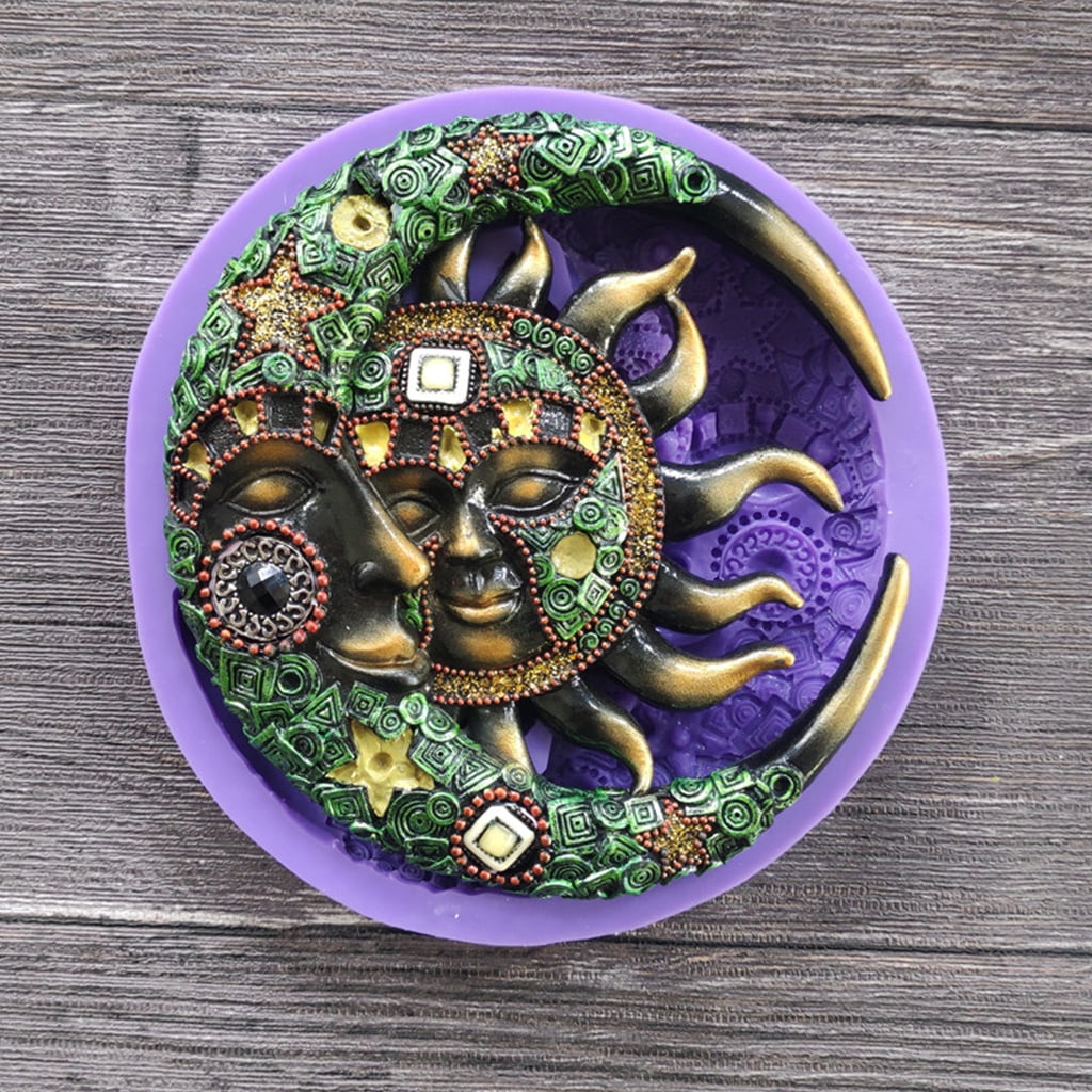 European for Sun Shape Silicone Mold Cement Plaster Mold for Resin Crafts Home Decoration