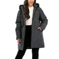 thumbnail image 6 of SAYFUT Women's Plus-Size Winter Warm Thick Long Coat Down Quilted Puffer Jacket Bubble Outwear Long Puffer Coat Fur Collar Down Coat with Hood, 6 of 8