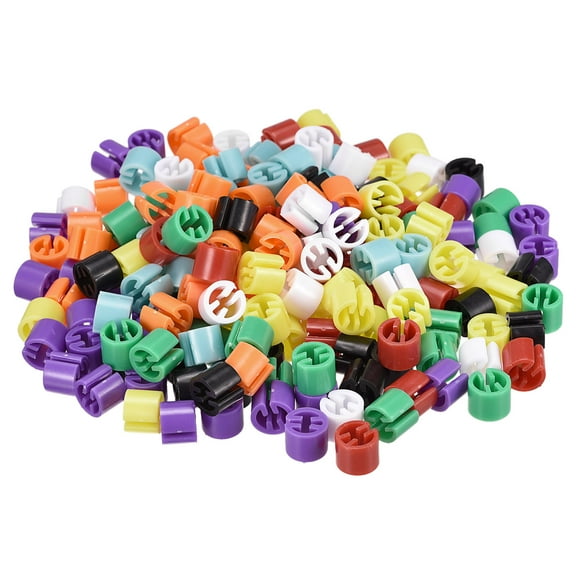Uxcell Clothes Hanger Marker Blank Fit 3.5mm Rod for Garment Color Coding 8 Color 200 Pack
