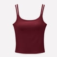 thumbnail image 6 of Padded Tank Tops For Women Sevevn Fashion Women's Summer Casual Solid Color Strap U-shaped Camisoles Bra Tank Tops For Women, 6 of 7