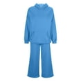 thumbnail image 6 of Womens Fashion Hoodie and Sweatpant Sets for Women Lounge Sports Jogging Outfits Fall Winter Loose Sweatsuits (M, Blue), 6 of 6