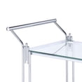 thumbnail image 4 of Metal and Mirror Rectangular Serving Cart with Open Shelf Silver - Saltoro Sherpi, 4 of 5