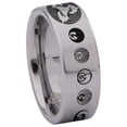 thumbnail image 3 of Japanese Crane Tungsten Carbide Ring, 3 of 9