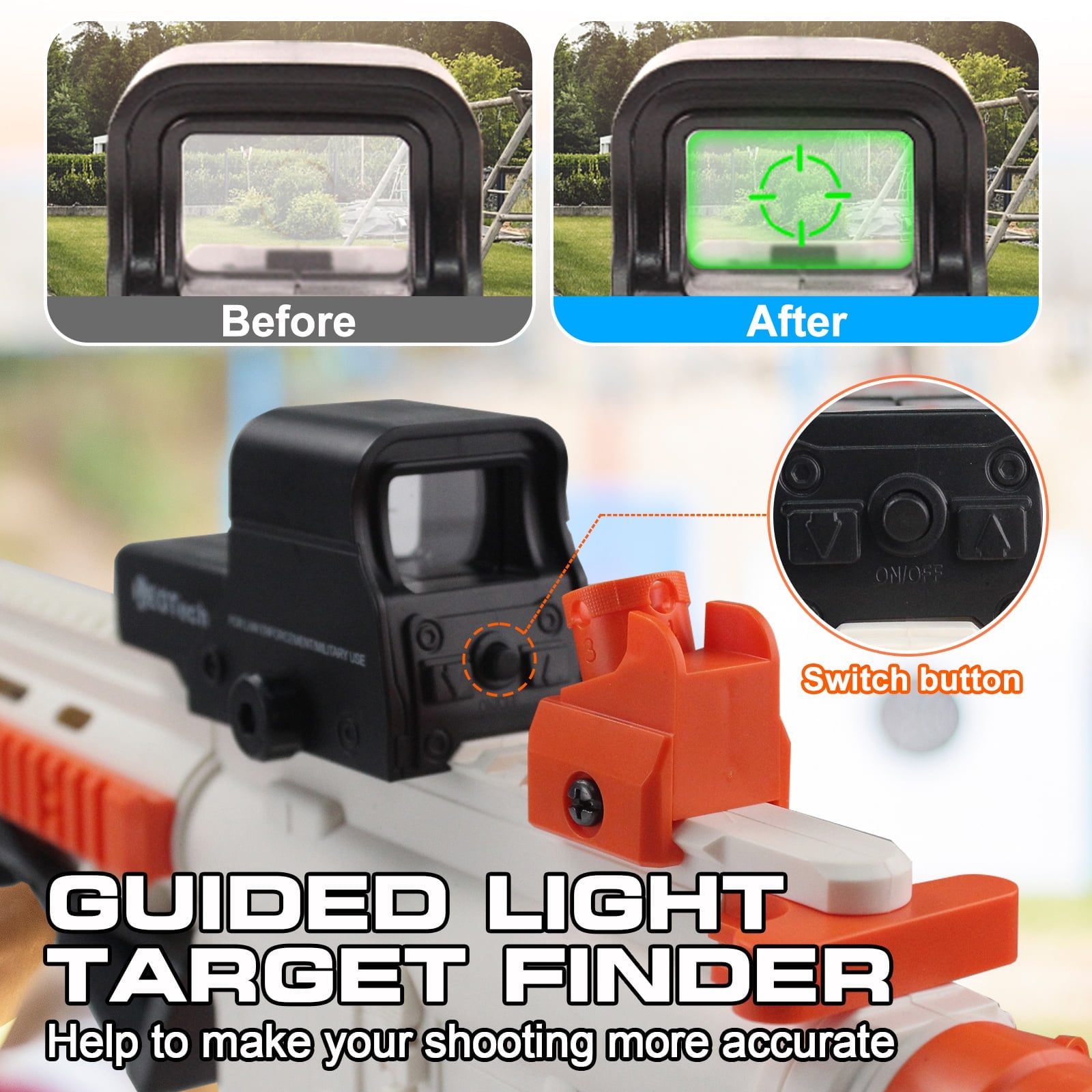 30-Inch Electric Gel Ball Blaster – Full Auto Splatter Blaster, 10 Rounds/Second, 1000+ Capacity Drum, Adjustable Stock SBL-14A-Orange for 14+ Years Old