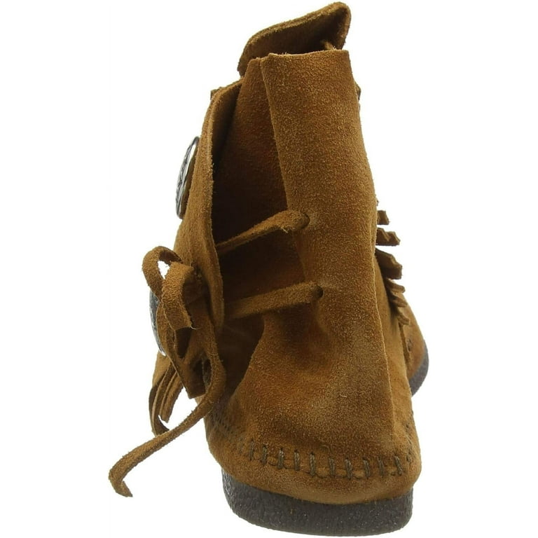 Minnetonka Mens Two Button Hardsole Boot As Seen on Brad Pitt