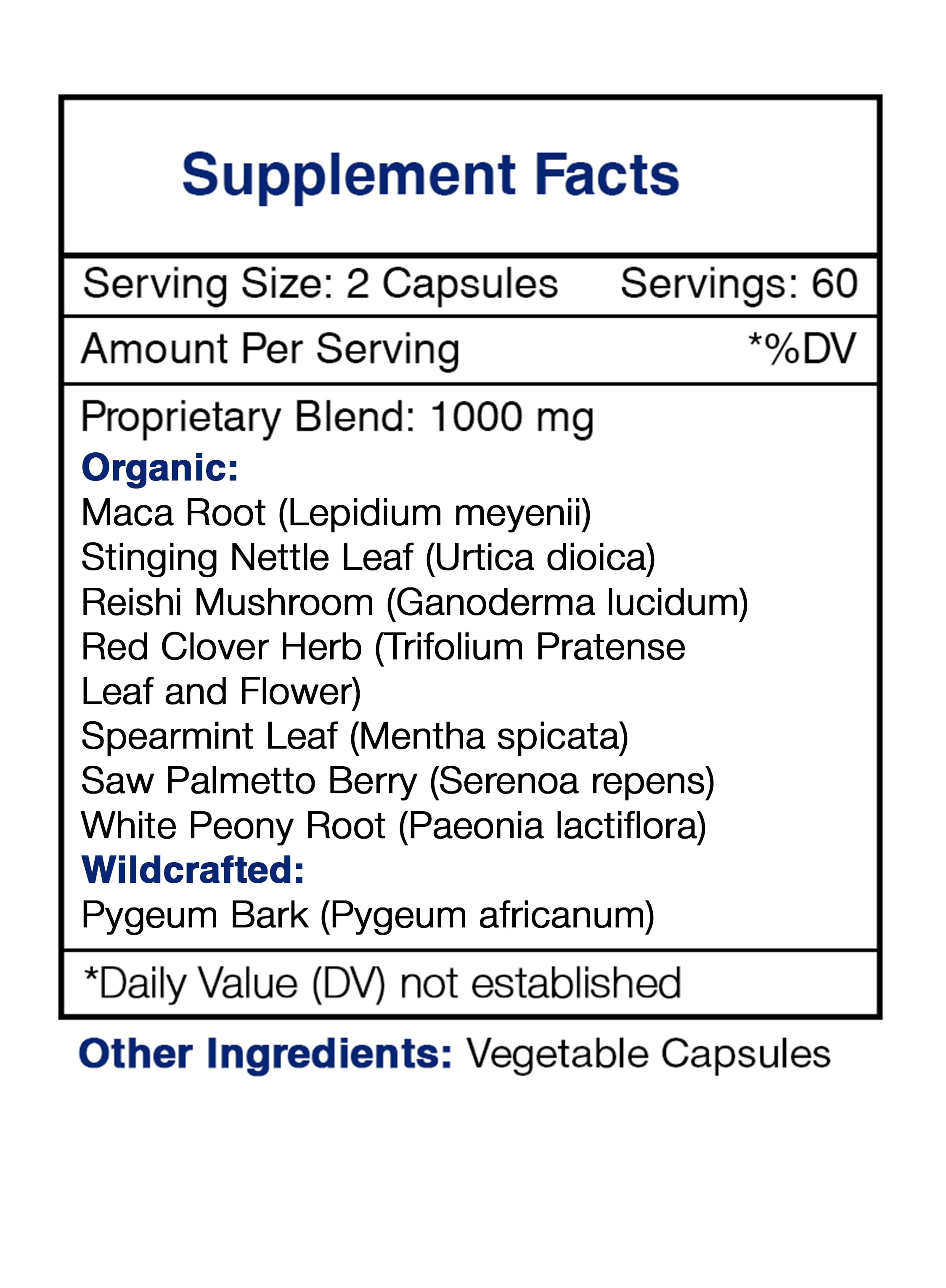 Secrets of the Tribe Prosta Vigor Capsules Dietary Supplement, Natural Herb Blend, Made from Pygeum, Maca, Stinging Nettle, Reishi Mushroom, Red Clover, Spearmint, Saw Palmetto, White Peony 120 Count