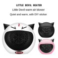 thumbnail image 3 of Portable Cute Space Heater Small Mini Desktop Air Heater for Home Bedroom Office Desk - Black / US P, 3 of 4