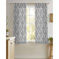thumbnail image 4 of Black White Sheer Curtains 39 Inch Length 2 Panels Set for Living Room/Bedroom, Modern Abstract Art Farmhouse Kitchen Curtains Grommet Semi-Sheer Curtains Drapes Voile Window Treatments 27.5"x39"x2, 4 of 7