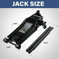 thumbnail image 2 of Ktaxon 3 Ton Hydraulic Floor Jack, Heavy-Duty Low-Profile Car Jack, Black, 2 of 9