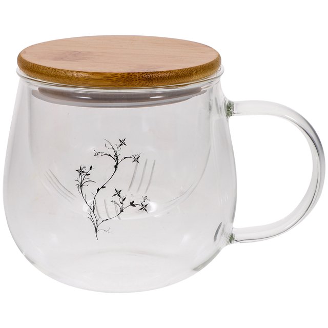 1 Set Glass Tea Cup Tea Filters Cup and Lid Glass Milk Cup Tea Cup Glass Water Cup