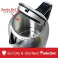 thumbnail image 6 of Brentwood 1500 Watt Stainless Steel 1.7 Liter Electric Kettle with 5 Temperature Presets in Silver, 6 of 11