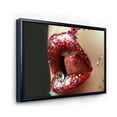 thumbnail image 3 of Designart 'Artistic Girl Lips Make-Up' Modern Framed Canvas Wall Art Print, 3 of 5