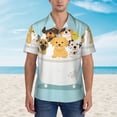 thumbnail image 4 of Lsque Cute Dog In Bathtub pattern Hawaiian Shirt for Men, Unisex Summer Beach Casual Short Sleeve Button Down Shirts-Small, 4 of 9