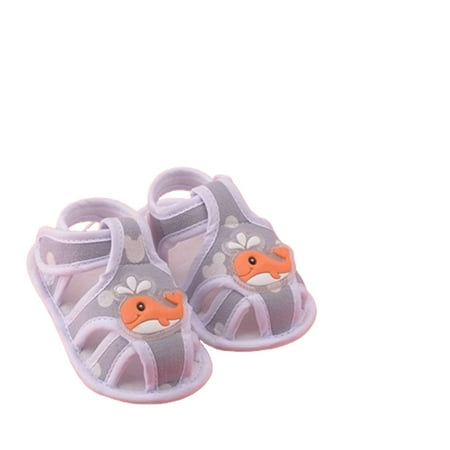 Meresysid Infant Toddler Kids Summer Walking Sandals Non Slip Soft Sole Crib Shoes Breathable for Running Gray