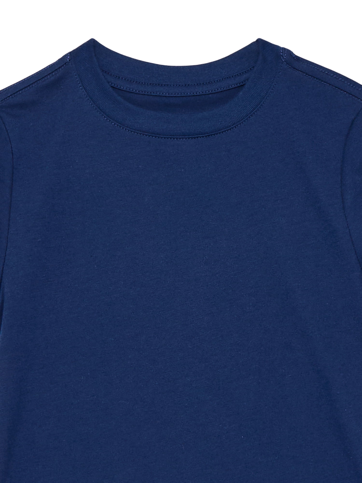 Wonder Nation Boys Short Sleeve Crewneck T-Shirt, 5-Pack, Sizes 4-18 & Husky