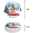 thumbnail image 1 of ZHANZZK Truck With Christmas Gifts Farmhouse Style Set of 8 Round Coaster for Drinks, Absorbent Ceramic Stone Coasters Cup Mat with Cork Base for Home Kitchen Room Coffee Table Bar Decor, 1 of 6