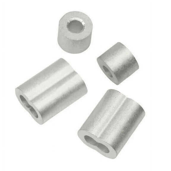 2-Pack Everbilt 3/16 in. Aluminum Ferrule and Stop Set 43264