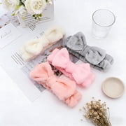 8 Pack Soft Microfiber Spa Headband, Elastic Bow Makeup Hair Band for Face Washing