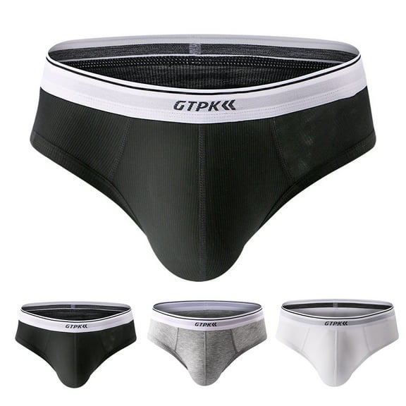 zeranth Men Briefs Wide Waistband Mid-rise Modal Panties Breathable 3D Cutting Quick-Drying Seamless Design Underwear