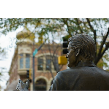 The Runners Shop Rapid City Statue of US President Bill Clinton at City of Presidents Rapid City Pennington County South Dakota USA Poster Print ()