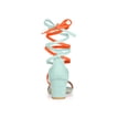 thumbnail image 2 of BLISSFUL STEP Women's Shoes Lace Up Faux Suede Open Toe Chunky Heel Sandals Cyan Orange 10, 2 of 8