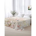 thumbnail image 6 of Spring Flowers Flat Sheets Only Twin XL Size, Soft Breathable Bed Top Sheets for Mattress, Watercolor Wildflowers Farmhouse Floral Luxury Bedding Flat Sheets for Home Hotel Bedroom Bed Protection, 6 of 9