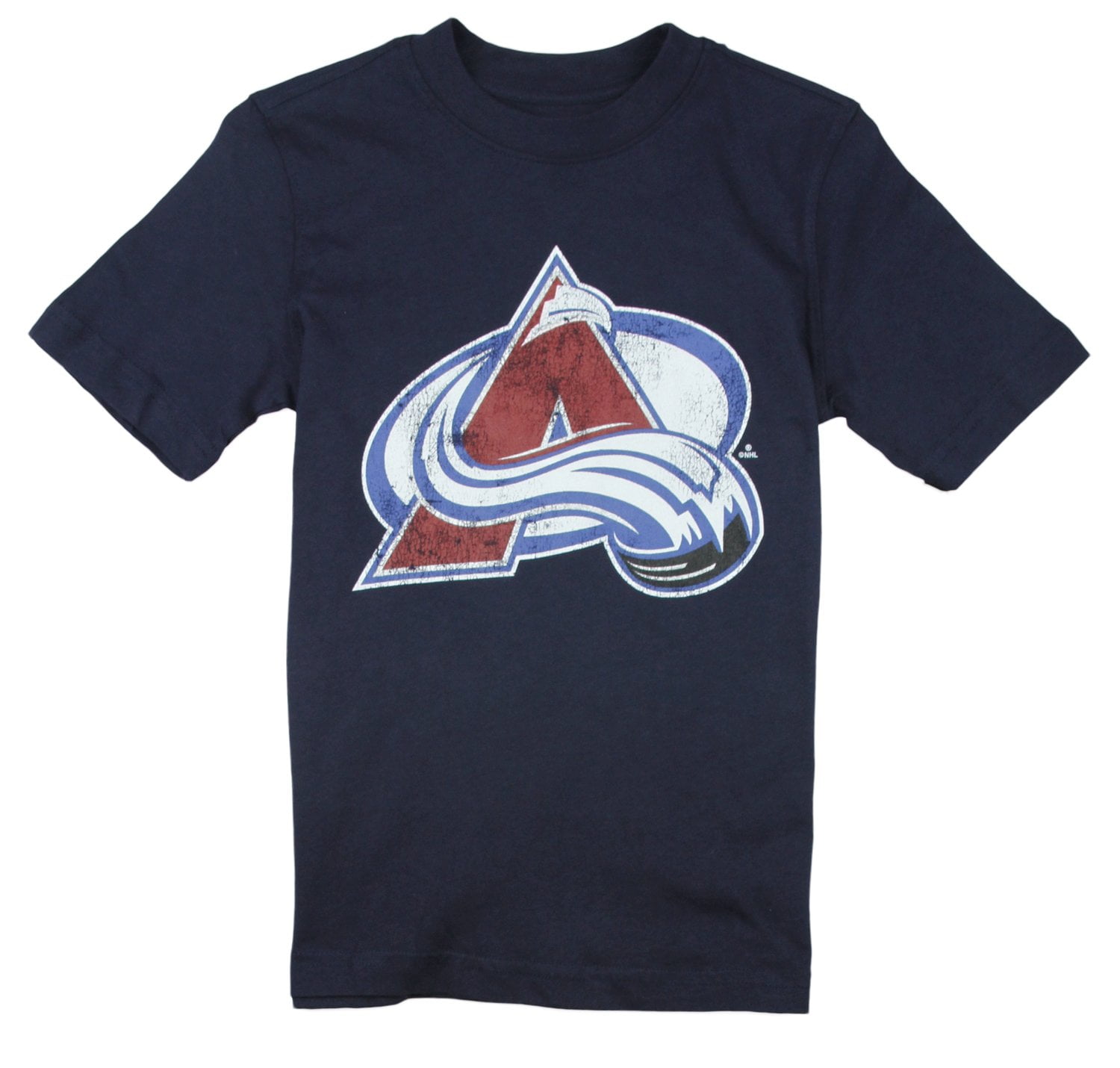 NHL Hockey Youth Boys Colorado Avalanche Vintage Tee Navy Blue by