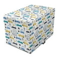 thumbnail image 1 of Traffic Dog Crate Cover, Car with Stops Signs and Street Signs Driver Automobiles Cartoon, Easy to Use Pet Kennel Cover Small Dogs Puppies Kittens, 7 Sizes, Multicolor, by Ambesonne, 1 of 6
