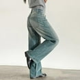 thumbnail image 4 of ADSSDQ Women Y2k Low Rise Baggy Jeans Loose Fit Boyfriend Straight Wide Leg Jeans Trendy Stretch Long Denim Pants with Pockets Sky Blue XL, 4 of 4