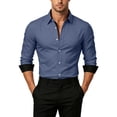 thumbnail image 5 of Jovrlynd Men's Dress Shirts Long Sleeve Button Down Collared Casual Business Office Shirts, S-2XL, 5 of 7