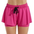 thumbnail image 2 of Lutiedan Flowy Running Shorts for Women High Waisted Quick Dry Shorts with Pockets Workout Athletic Liner Biker Gym Shorts with Drawstring, 2 of 7