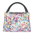 thumbnail image 1 of Vsdgher Colorful Watercolor Dots Print Insulated Bags, Insulated Cooler Bag Totes for Hot or Cold Food Bring or Delivery, 1 of 6