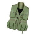 thumbnail image 4 of Fotografía Chaleco Chaqueta Sin Mangas Chaqueta de Exterior Chaleco de Chaleco de Trabajo , XXXL Verde XXXL Sunnimix Chaleco de pesca para hombres, 4 of 8