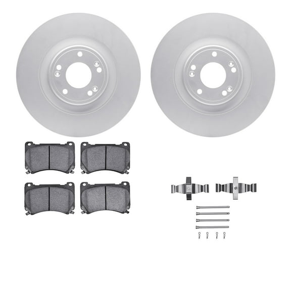 Dynamic Friction Company Front Geospec Brake Rotors with 5000 Advanced Brake Pads includes Hardware 4512-03145
