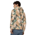 thumbnail image 4 of Kdxio Tropical Leaves Flower Print Men Hoodies Casual Hoodies for Men with Zip Pockets Full Zip Long Sleeve Sweatshirt Sports Hooded Jacket-X-Large, 4 of 5
