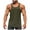 Army Green, variant on fatyb Mens Cotton Tank Tops Racerback Bodybuilding T-Shirts Sleeveless Workout Muscle Tee Activewear