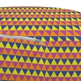thumbnail image 3 of Geometric Pouf Cover with Zipper, Simple Modern Pattern with Repetitive Vibrant Triangles, Soft Decorative Fabric Unstuffed Case, 30" W X 17.3" L, Yellow Blue, by Ambesonne, 3 of 5