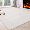 thumbnail image 2 of Hasoo 5' x 8' Fluffy Shaggy Soft Area Rug for Living Room Dorm Home Decor Aesthetic, White, 2 of 7