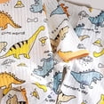 thumbnail image 3 of felwors Toddler Boy Pajamas Set Little Boys Pajamas Dinosaur 2 Piece Train Toddler Sleepwear Fall Winter Clothes Set Fall Winter Two-Piece Pj Sets (Yellow,7-8 Years), 3 of 3