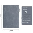 thumbnail image 3 of [360 Pages Gray Blue] A5 Notepad Engraved Thickened Business Leather Diary Simple Record Book Can Print Logo Custom Notebook, Blank Journal Notebook A5:200 Or 360 Pages, Home and Kitchen, By Meiiso, 3 of 3